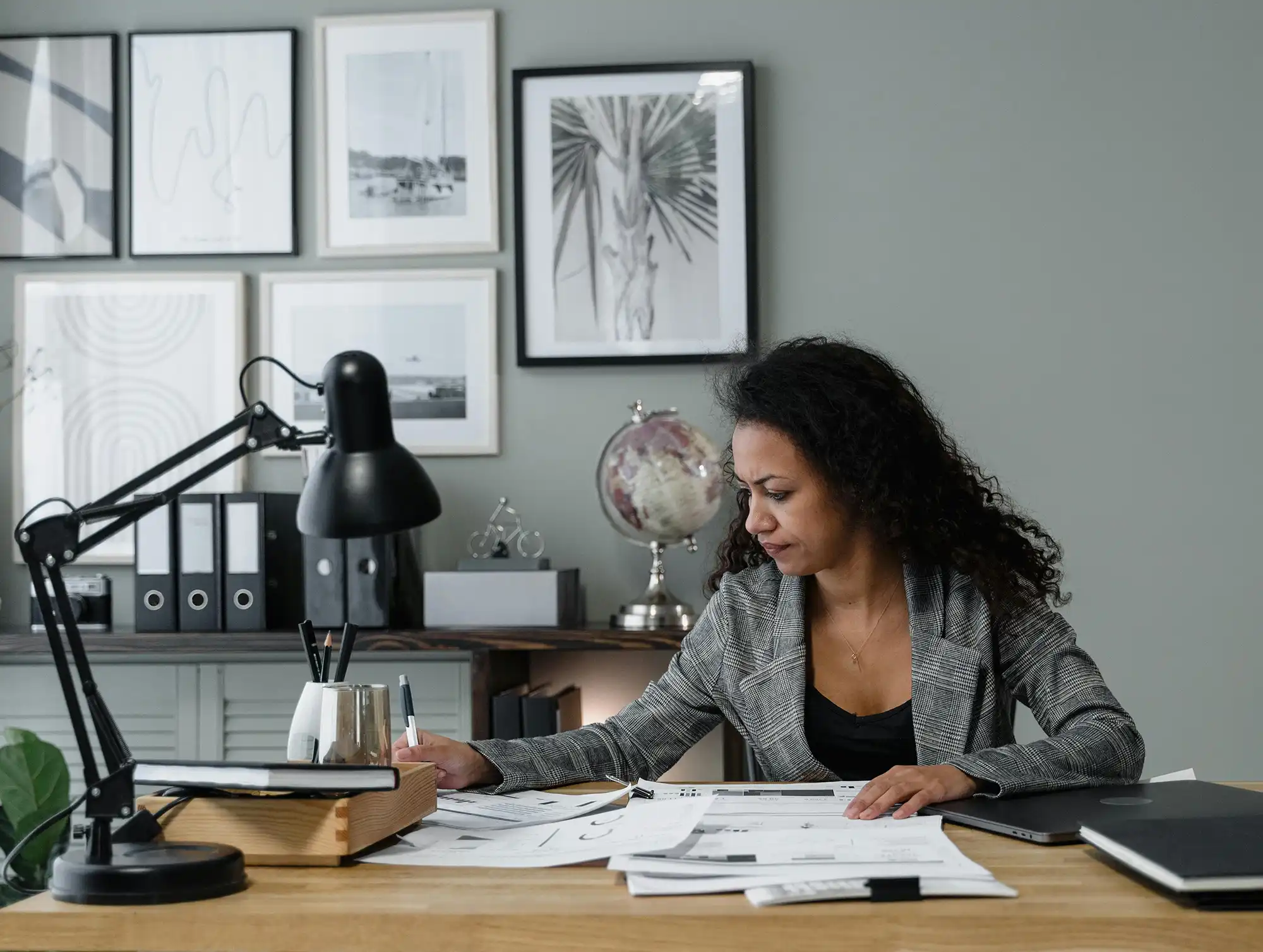 woman at desk